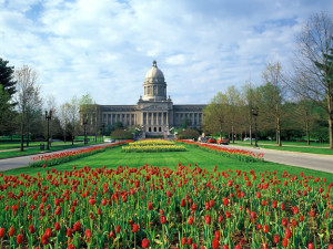 Frankfort capital building and garden